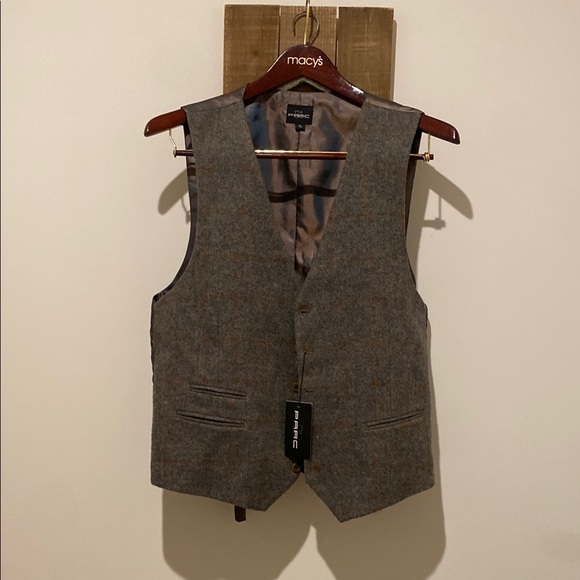 Men's Stylish Windowpane Vest - Picture 1 of 6
